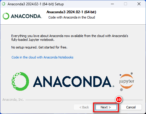 Anaconda 安裝步驟 10.
